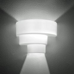 Loop P luz de parede / SX luz de parede 1x150W E27 branco Brilhante