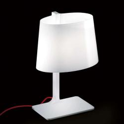 Marlowe T Lampe de table câble Rouge blanc