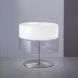 Bisquit T Table Lamp Bco Shiny/Glass.white calido.2Gx13 1X22w