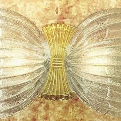 Butterfly P Aplique Oro Cristal Grandes Hoja Oro