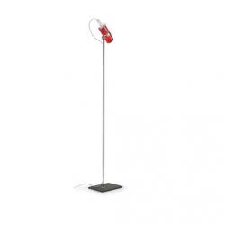 Shaker TR lampe de Lampadaire base métal abat-jour Rouge câble Transparent