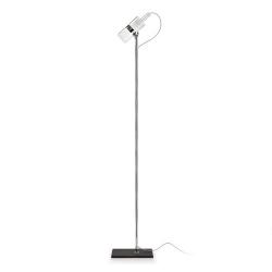 Shaker TR lamp of Floor Lamp base metal lampshade white cable Transparent