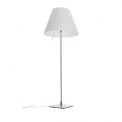 Large Costanza Floor Lamp Complete telescópica with dimmer sensorial white lampshade E27 3x70w - Aluminium