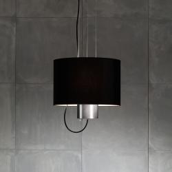 2121 3 Pendant Lamp Nickel with white lampshade