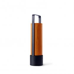 Piknik M Lámpara portátil LED 3x1W dimable 37x9,7cm Estructura dorada satinado madera naranja