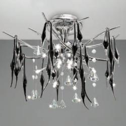 B&N ceiling lamp Chrome/Black 12L