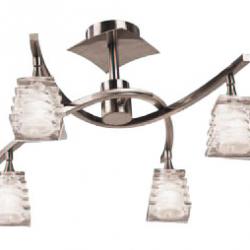 Keops ceiling lamp Nickel Satin 4L