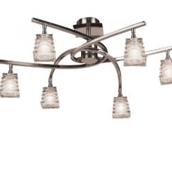 Keops ceiling lamp Nickel Satin 6L