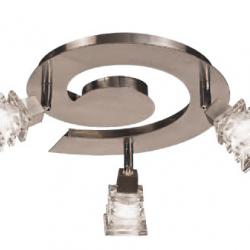 Keops ceiling lamp spiral Nickel Satin 3L