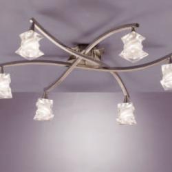 Salomon ceiling lamp Nickel Satin 6L