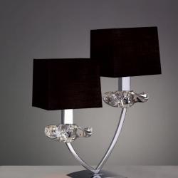 Akira Lampe de table Chrome/Noir 2L