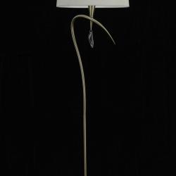 Mara lámpara de Lâmpada de assoalho 177,5cm 3xE27 20w couro/branco