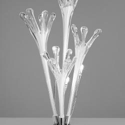 Love Table Lamp 48cm G4 3x20w Glass white Chrome