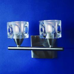 Cuadrax Wall Lamp Nickel Satin/Optico 2L