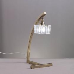 Cuadrax Table Lamp leather/Optico 1L
