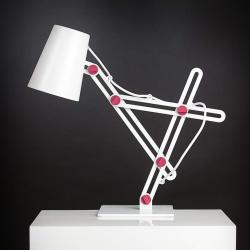 Looker Lampe de table 1L 1x15w E27 blanc/rosa