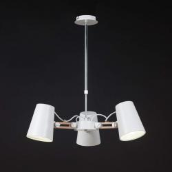 Looker Pendant Lamp 3L 3x15w E27 white/Wood/metal