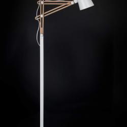 Looker lámpara de Lampadaire 1L 1x15w E27 blanc/Bois