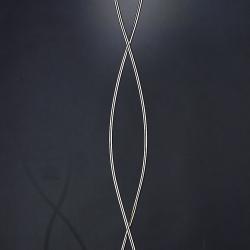Rosa del Desierto lámpara of Floor Lamp Nickel Satin 2L