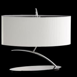 Eve Table Lamp Chrome/Cream 2L ovalada