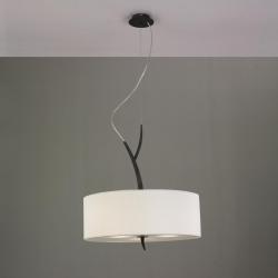 Eve Pendant Lamp Forja/Cream 3L una lampshade