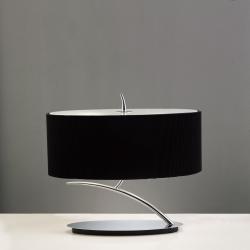 Eve Lampe de table Chrome/Noir 2L ovaleada
