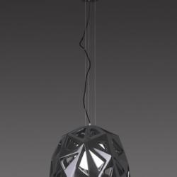 Facette Pendant Lamp 1L Black Black + Chrome 1 x 26w E27 (No inc.)