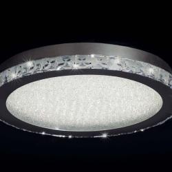 Mantra Glass LED ceiling lamp Round Small 32 Cm LED 1x18W Glass/Chrome