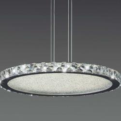 Mantra Glass LED Pendant Lamp round Small 42 Cm LED 21w Glass/Chrome