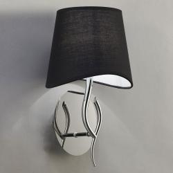 Ninette Wall Lamp 1xE14 20w Chrome lampshade black