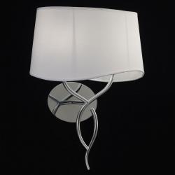 Ninette Wall Lamp 2xE14 20w Chrome white lampshade