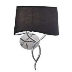 Ninette Wall Lamp 2xE14 20w Chrome lampshade black