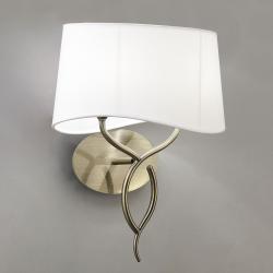 Ninette Wall Lamp 2xE14 20w leather white lampshade