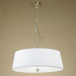 Ninette Pendant Lamp 4xE27 20w leather white lampshade