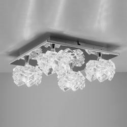 O2 ceiling lamp 5L Round 5xG9 33w Chrome