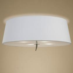 Ninette ceiling lamp 4L white lampshade 4x20w E27 leather