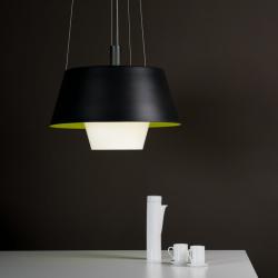 Tanuki pe Lampe Suspension Noir/Vert