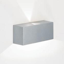 Mini luz de parede + Cinza metalizado