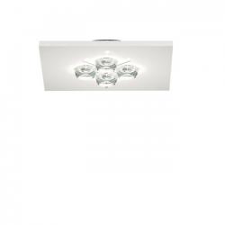 Polifemo ceiling lamp Square 45cm Gu10 4x75w Grey metallized