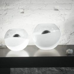 Oceana 10 Table Lamp Chrome ø25cm Transparent glass/white