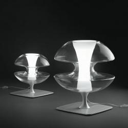 Penelope 10 Table Lamp Aluminium Satin ø26cm Glass soplado