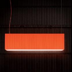 Aitana Lamapara Pendelleuchte lampenschirm band orange 65cm