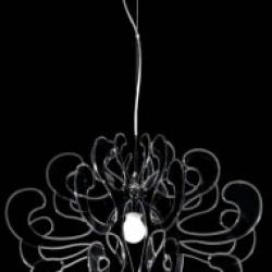 Daphne Lámpara Colgante negro/Transparente E27 20W
