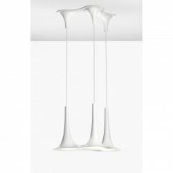 Nafir Pendant Lamp triple Gu10 LED 3x7,5w white/white