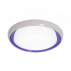 Roms ceiling lamp Round white/purple LED18W mando incl