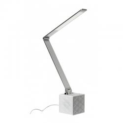Alta Lampada da tavolo Argento Alluminio con altoparlante bluetooth 10W LED