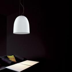 Orange S Lamp Pendant Lamp E27 - Outdoor white matt, indoor Silver mate