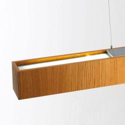 Quadrat S120x10 Lampe Pendelleuchte LED 2x12,4W - Holz roble