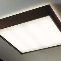 Quadrat C120x120 lâmpada do teto LED 6x24,8W - Madeira wengue