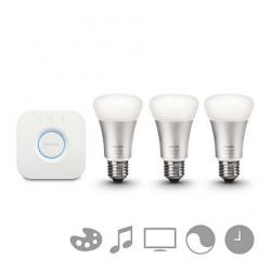 Philips Hue white And Color - Kit of Bulb Single Conectada and Puente, Casquillo E27, Controlable Vía Smartphone, 16 Millones of Colores 